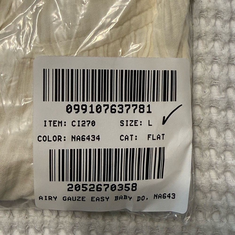 J. Crew Airy Gauze Cotton Babydoll Dress NWT L Natural Ivory - Picture 10 of 10